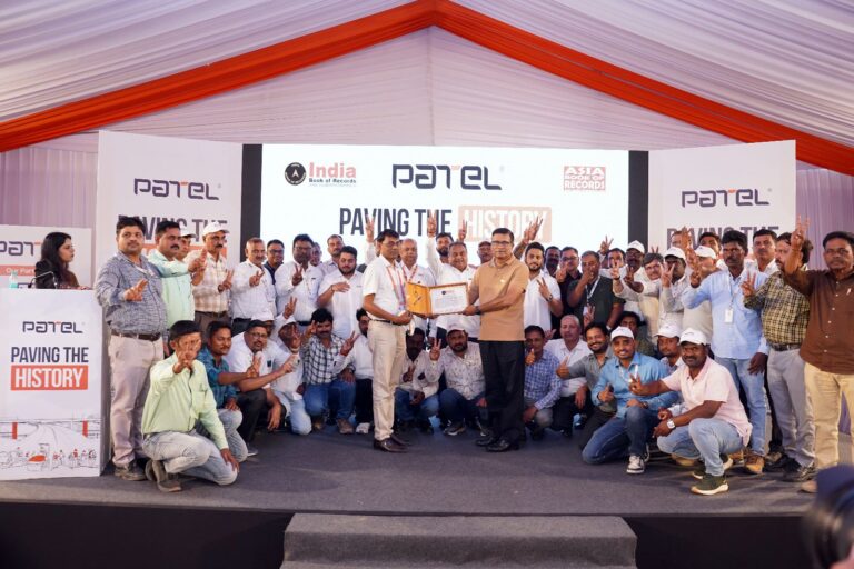 पटेल इन्फ्रास्ट्रक्चर लिमिटेड ने यूपी के निर्माणाधीन गंगा एक्सप्रेस प्रोजेक्ट पर 24 घण्टे में सड़क निर्माण का विश्व रिकॉर्ड बनाया